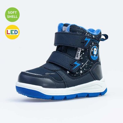 Ботинки мембранные с LED подсветкой для мальчика Котофей 254987-42