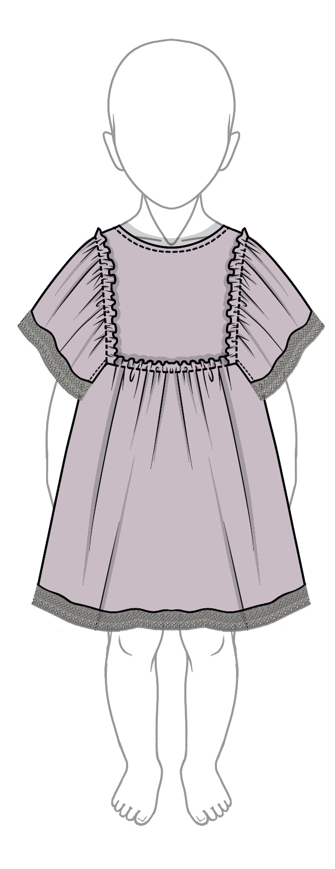 Платье для девочек  14001-03019-040