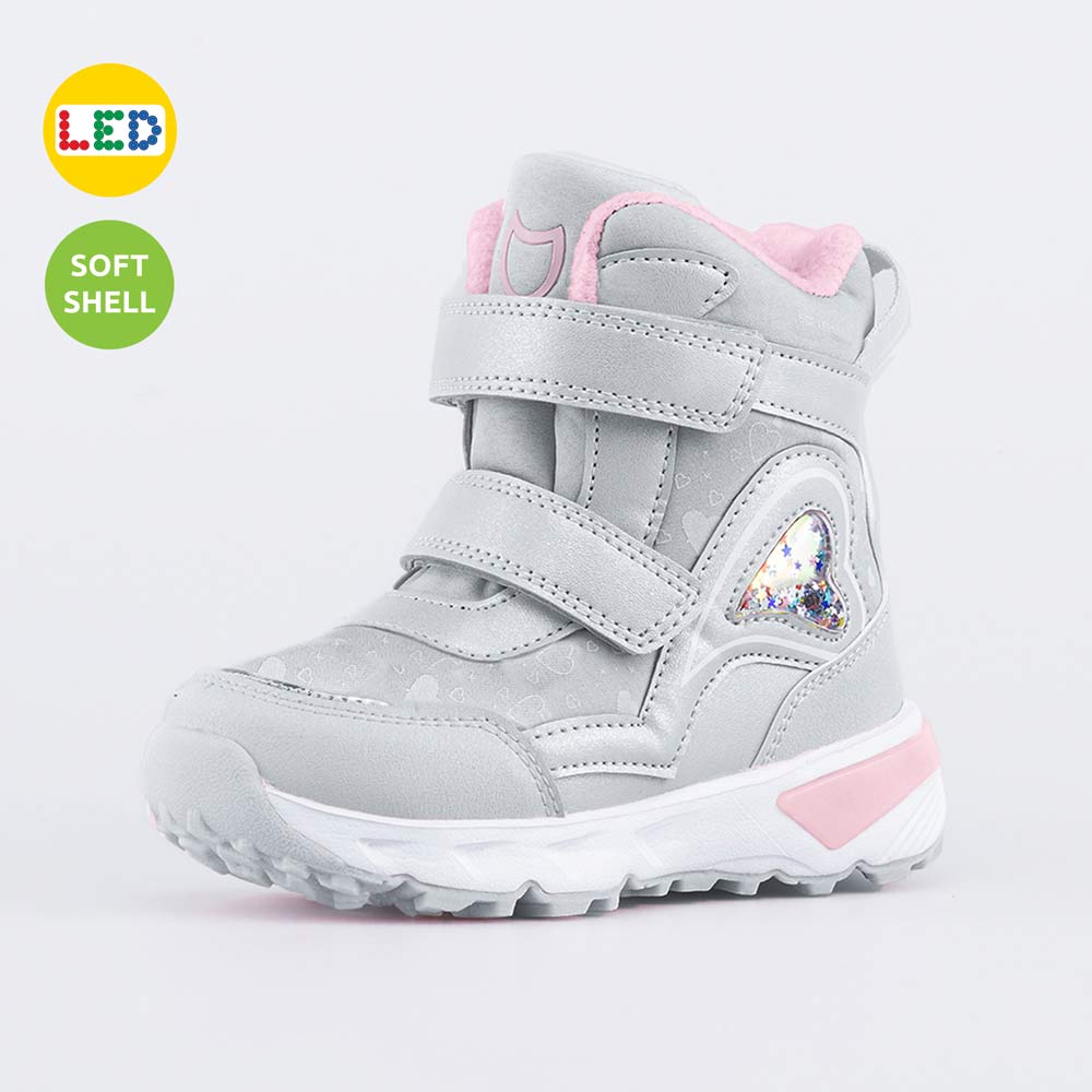 Ботинки мембранные с LED подсветкой для девочки Котофей 254813-42